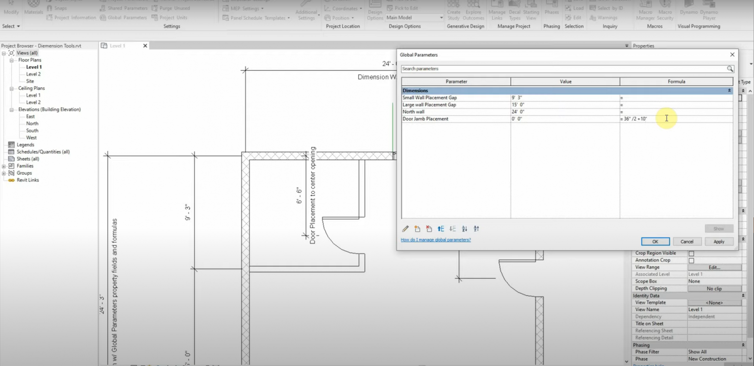 Temporary Dimensions in Revit DDSCAD Digital Drafting Systems