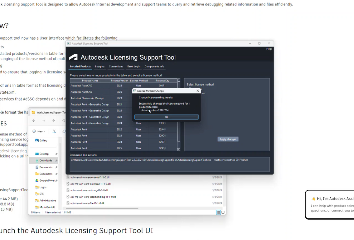 Switching Product License Type with Autodesk Desktop Licensing Support Tool